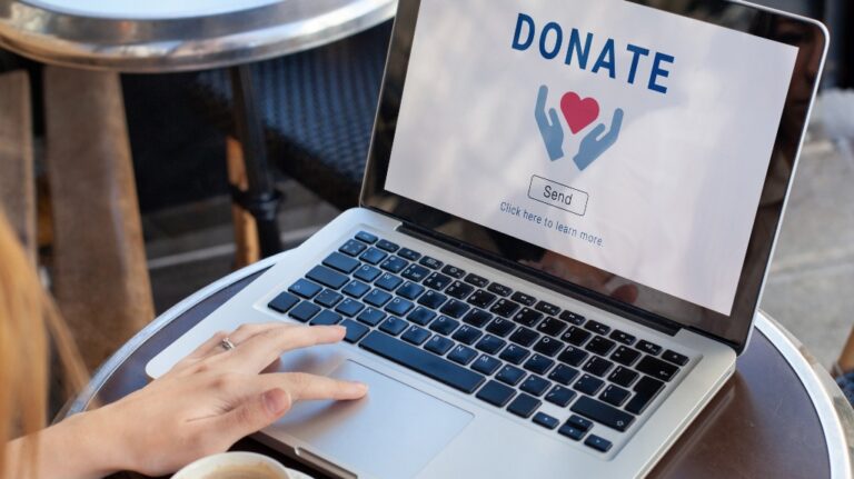Donating on a computer