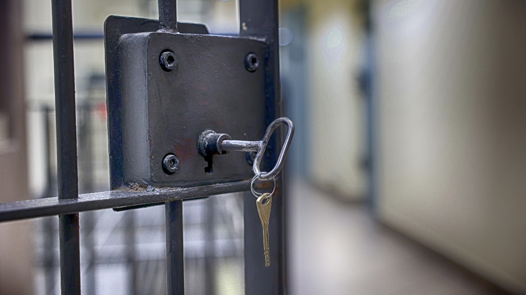Key to the entrance grate in a prison