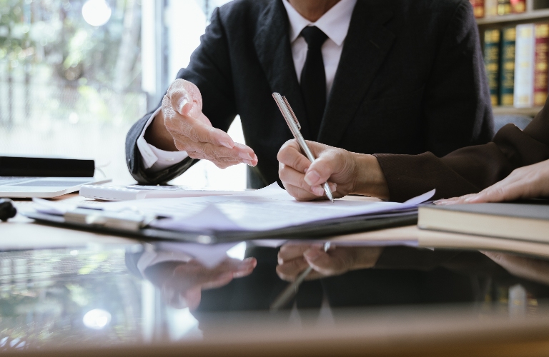 client is consulting with client