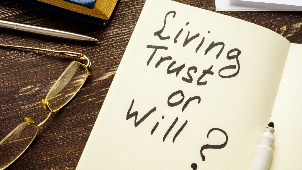Living trust or will question on the page