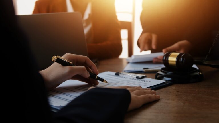 Client is consulting with lawyers