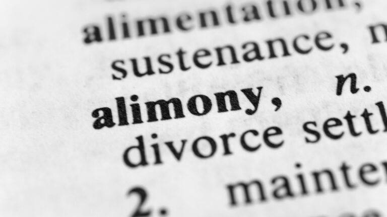 Alimony word in dictionary