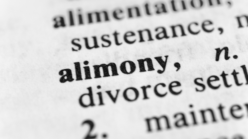 Alimony word in dictionary