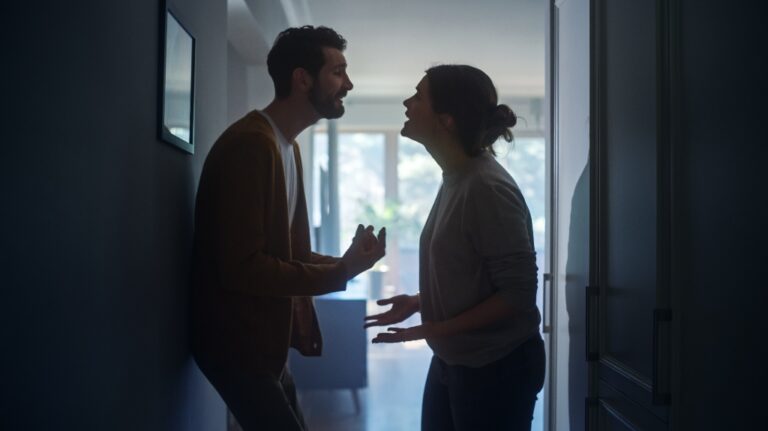 young couple is arguing