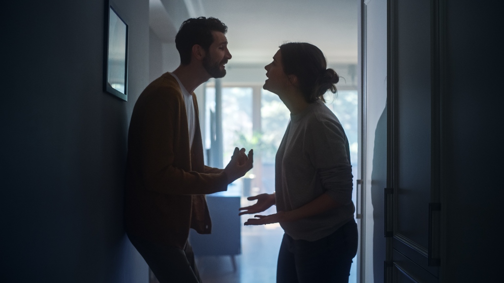 young couple is arguing